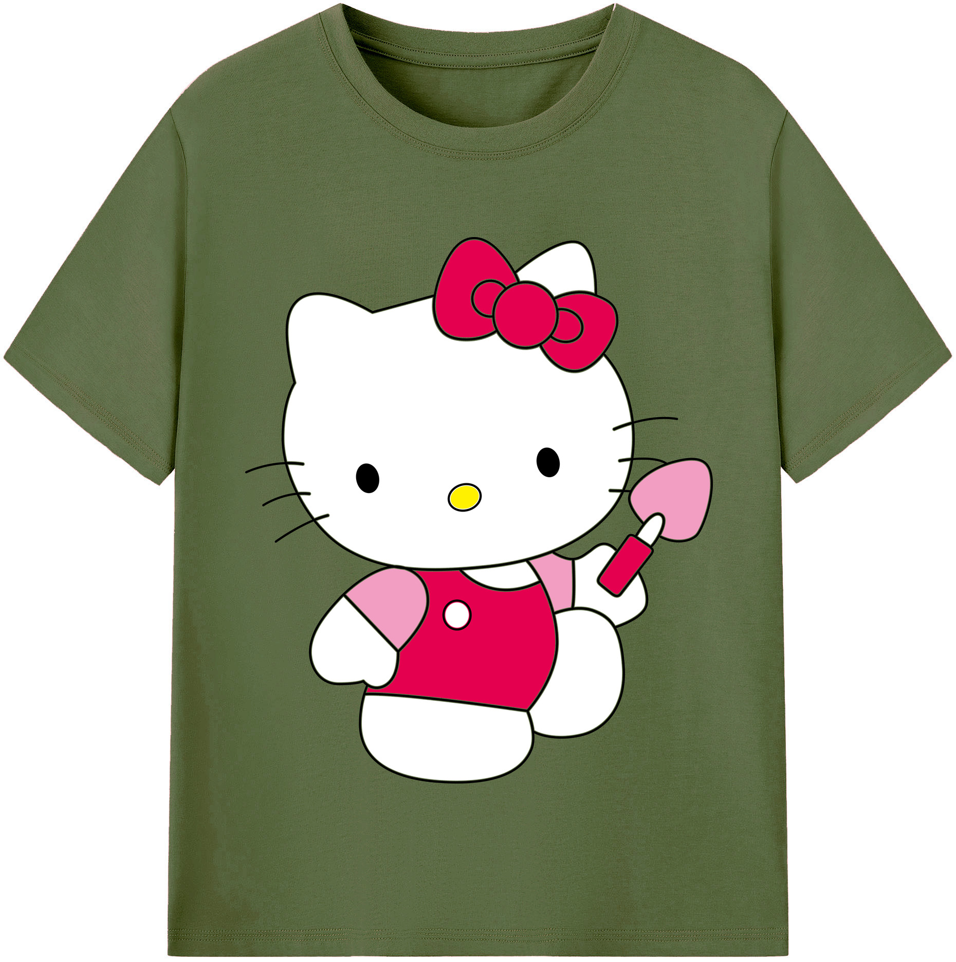 （画像用） Hello Kitty ハローキティ 綿100％半袖Tシャツ（フロントプリント）